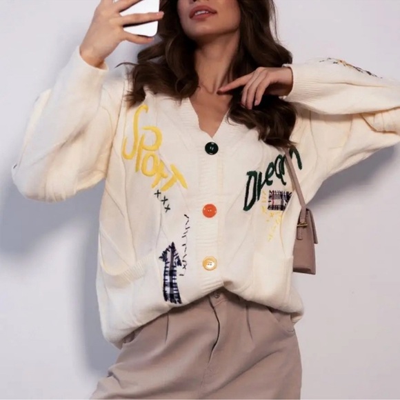 Sweaters - Women's Cream Cardigan Sweater